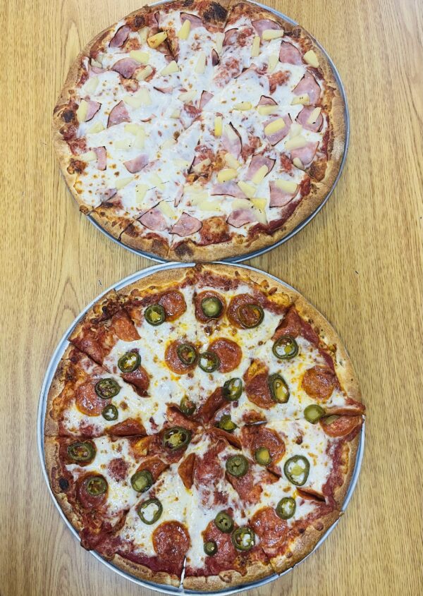 2 - 14" Large Pizzas with 2 toppings